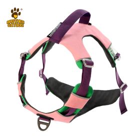 Dog Night Reflective Training Vest Chest Strap (Option: Barbie Pink-XL)