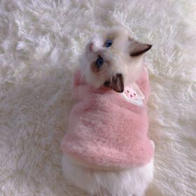 Vest Fluffy Jacket Pet Dog Clothes (Option: Pink-M)